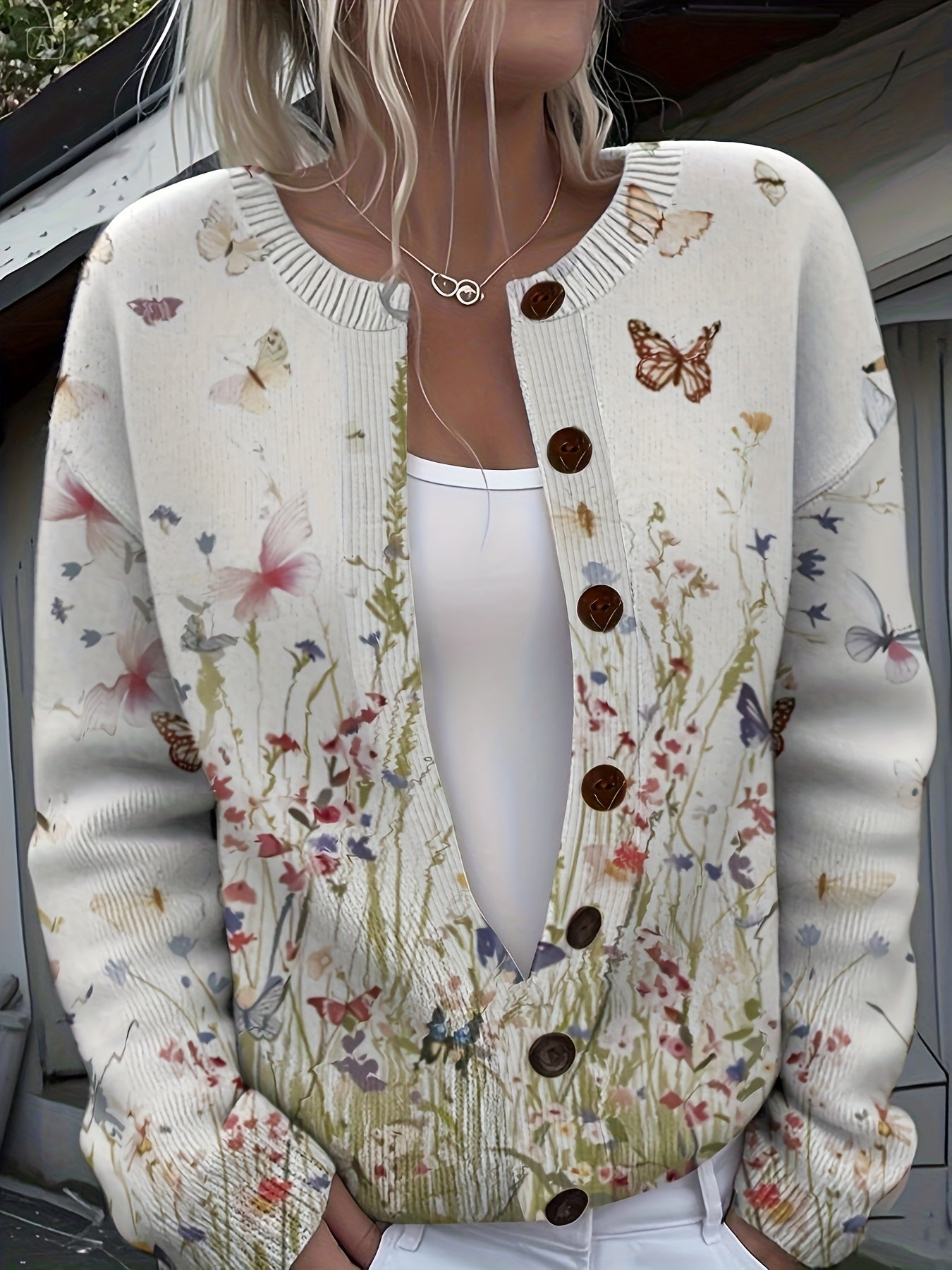 Elora – Meadow Butterfly Knit Cardigan