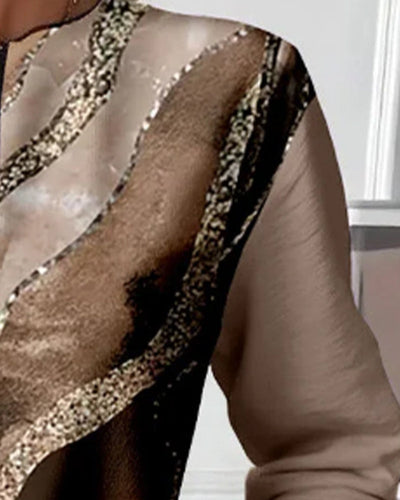 Elise | Printed Half-Zip Sweatshirt