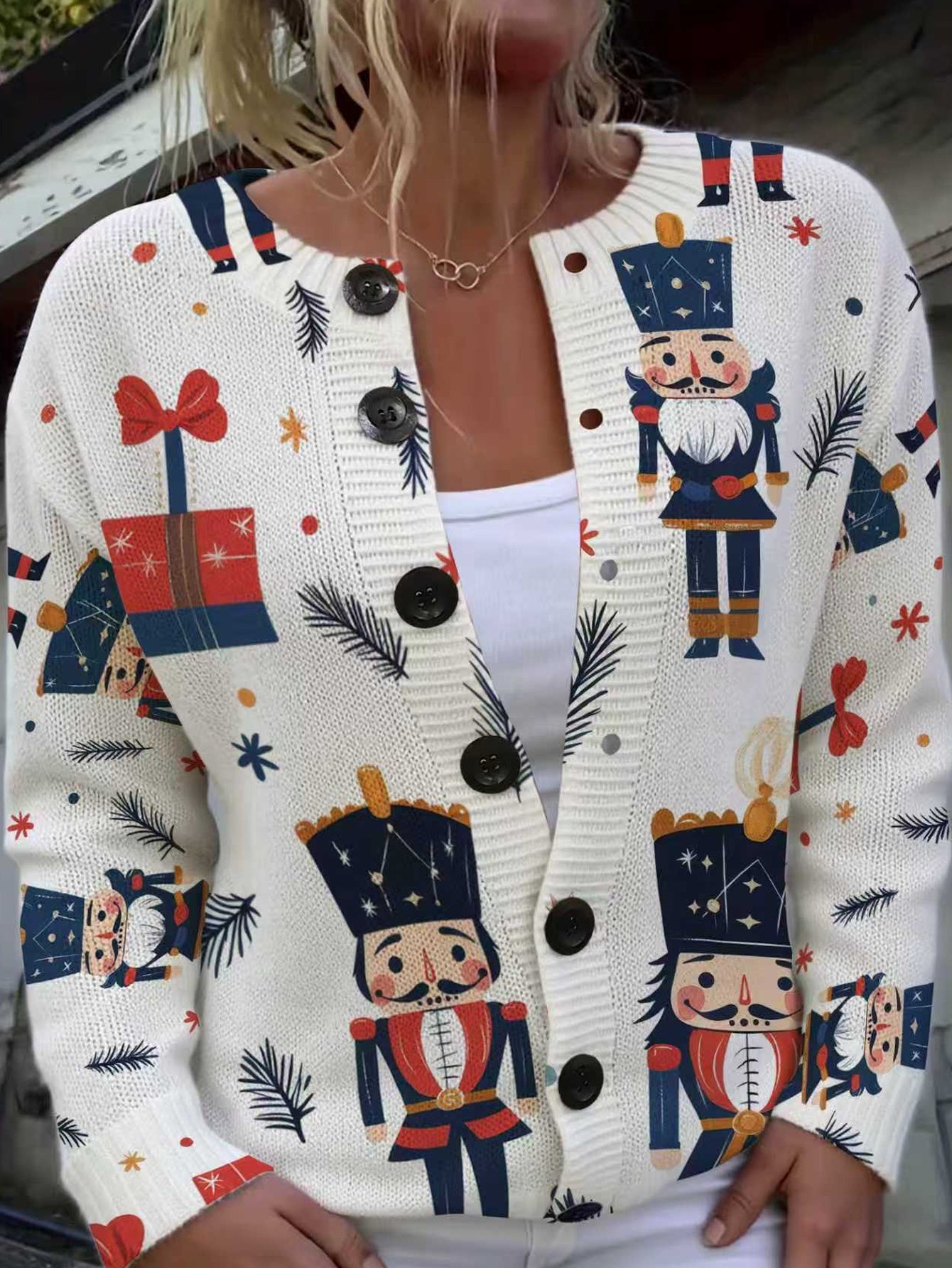 Quinn – Nutcracker Holiday Knit Cardigan