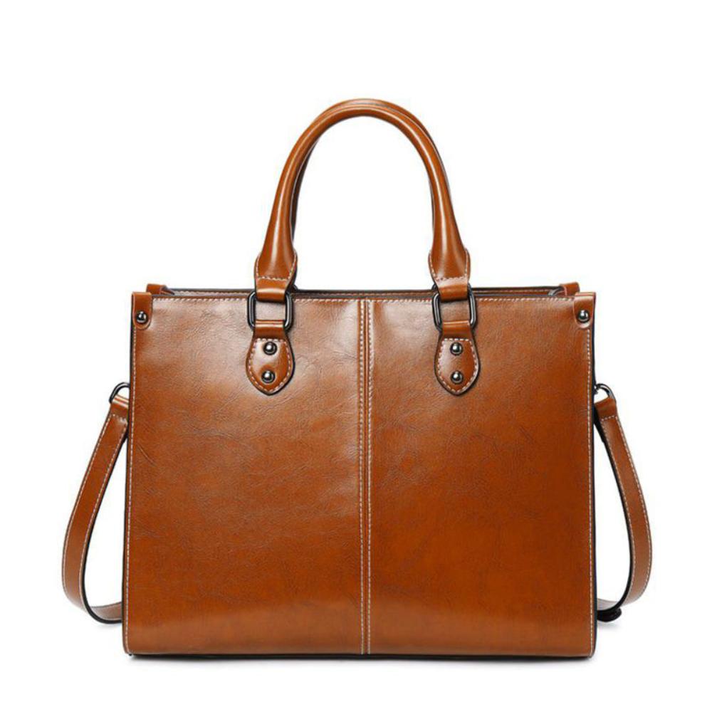 Amina | Classic Leather Tote