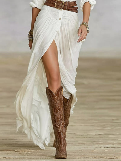 Solenne | Elegant Pleated Dress