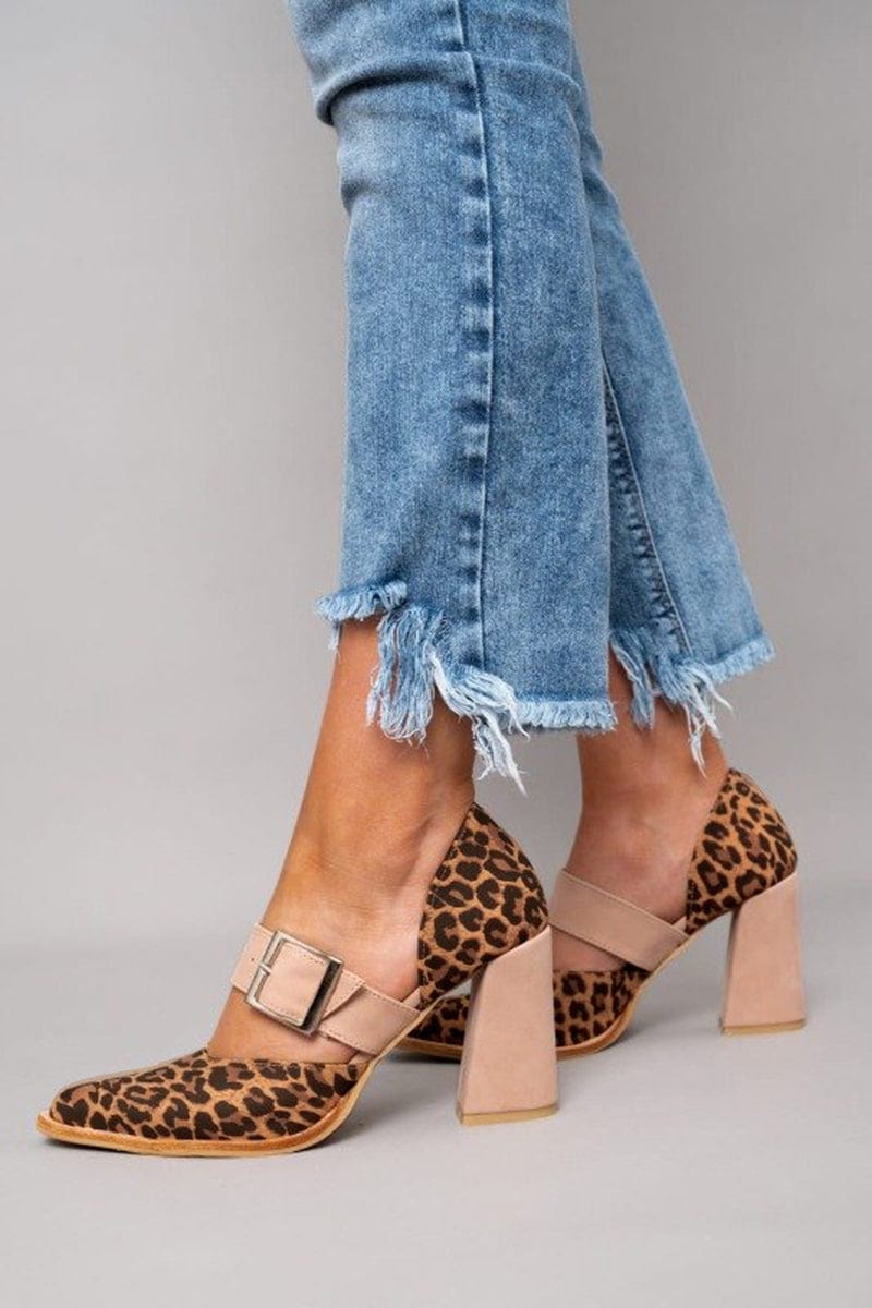 Salma | Leopard Suede Heels