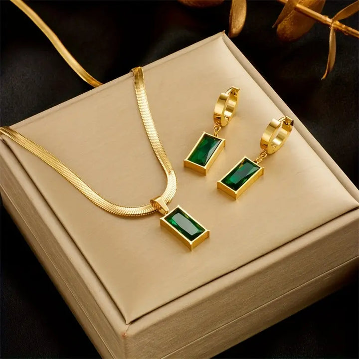 Emerald Signature | Gold Jewellery Set