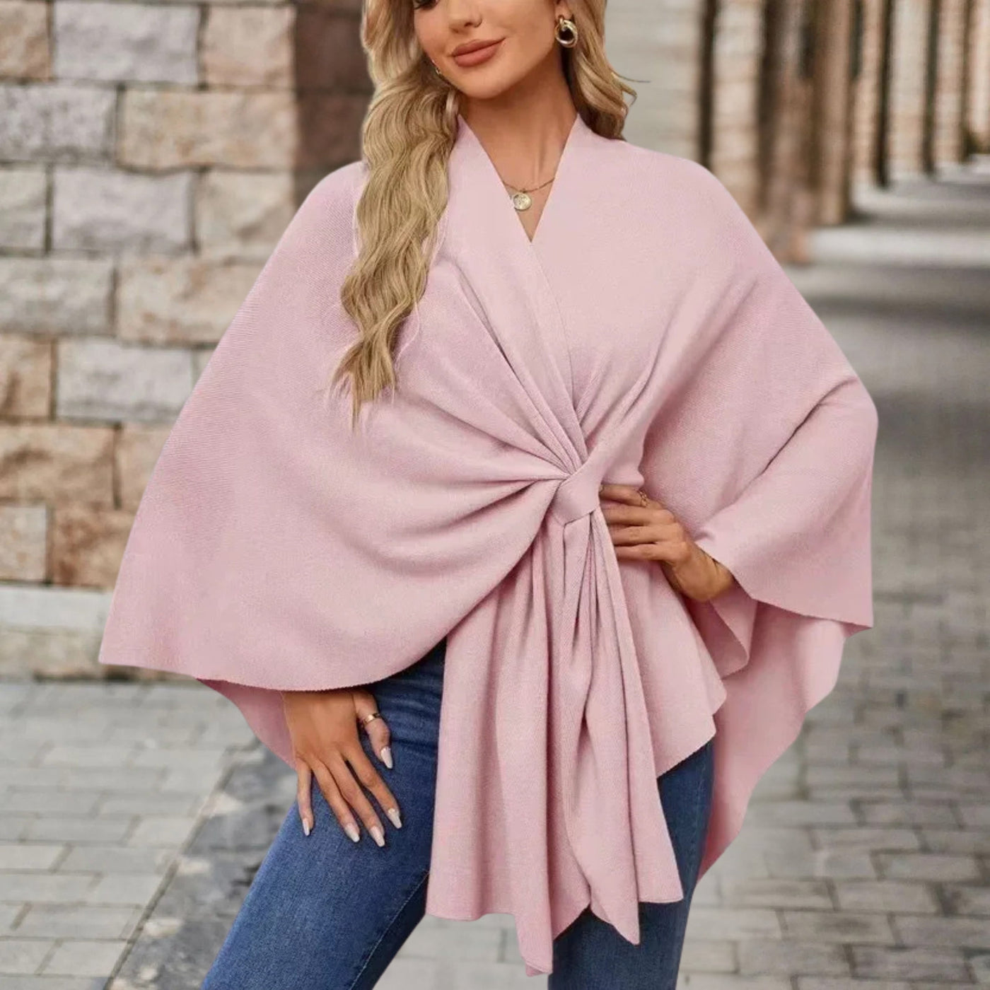 Claire | Elegant Poncho Sweater