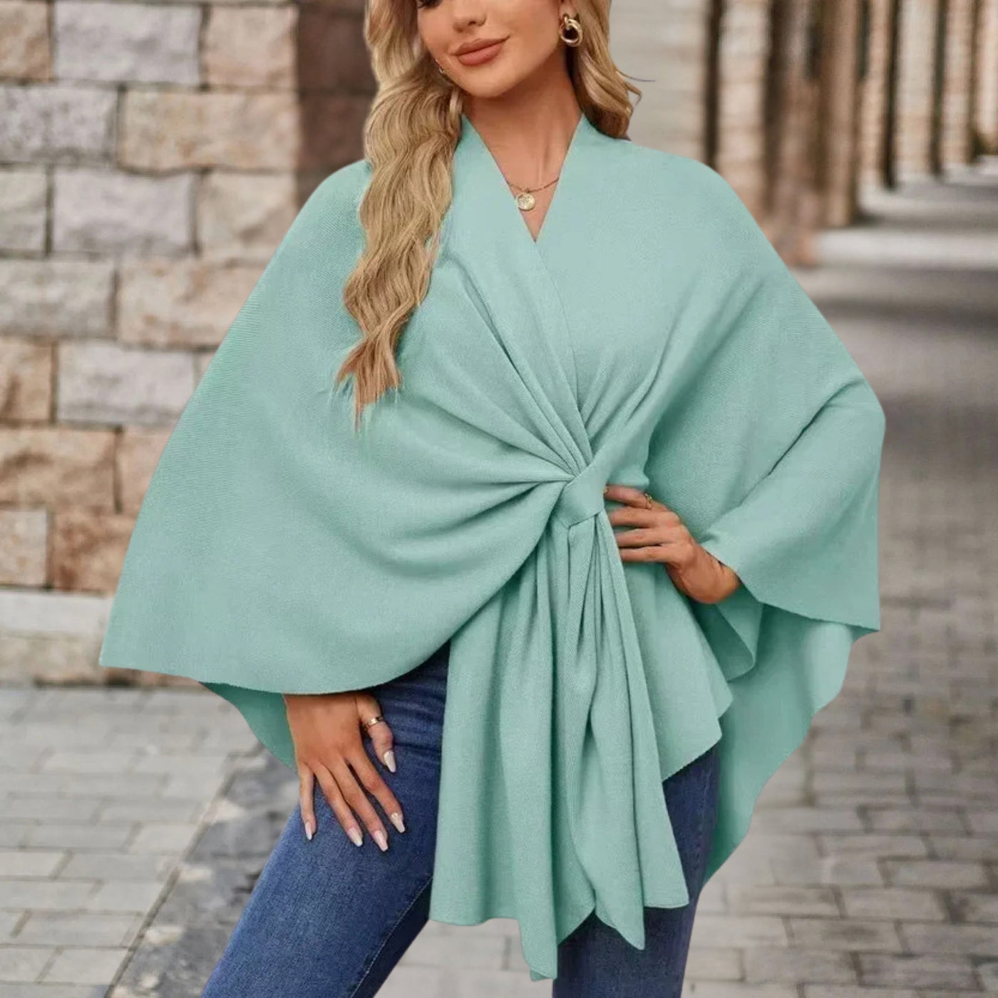 Claire | Elegant Poncho Sweater