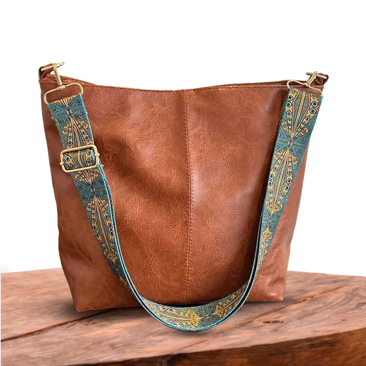 Fatima | Vintage Long Strap Leather Bag