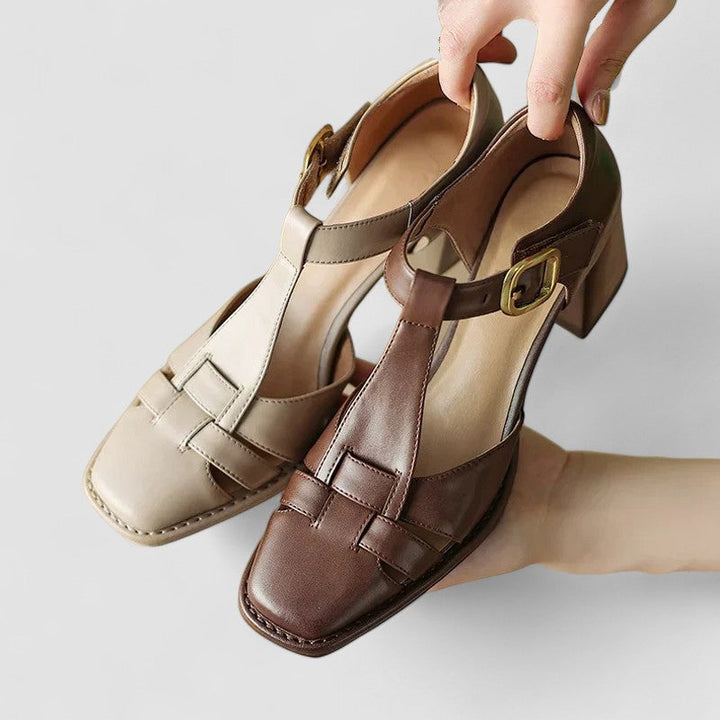 Dalal | Orthopedic T-Strap Block Heels