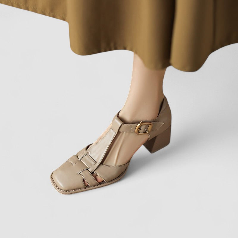 Dalal | Orthopedic T-Strap Block Heels