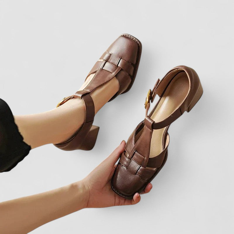 Dalal | Orthopedic T-Strap Block Heels