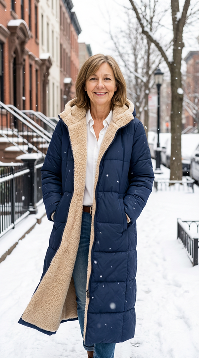 Amelia | Elegant Reversible Coat