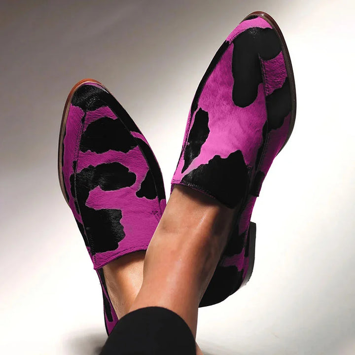Siham | Statement Animal -Print Loafers