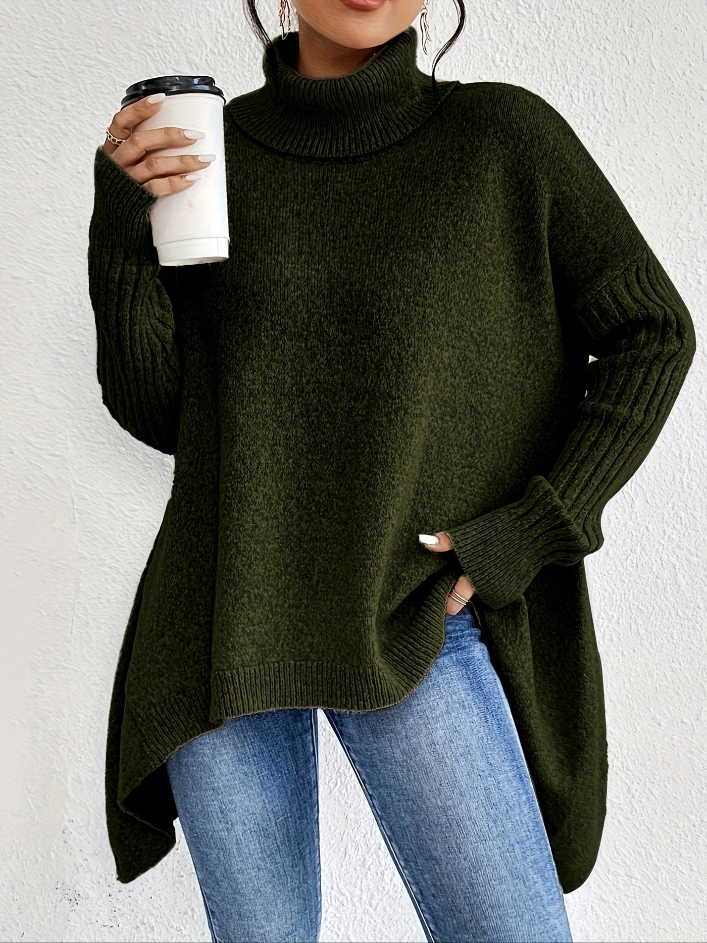 Audrey | Luxe Turtleneck Poncho