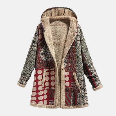 Ava | Patchwork Cozy Hooded Jacket