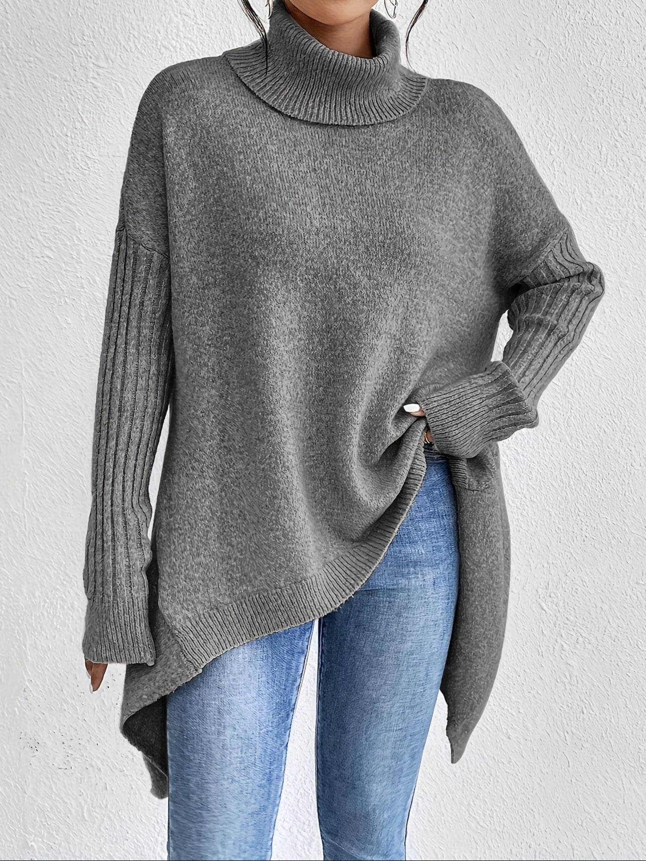 Audrey | Luxe Turtleneck Poncho