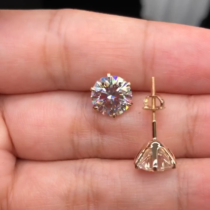 Classic Six-Prong | Gold Solitaire Stud Earrings