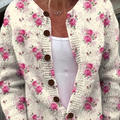 Betsy – Garden Rose Knit Cardigan