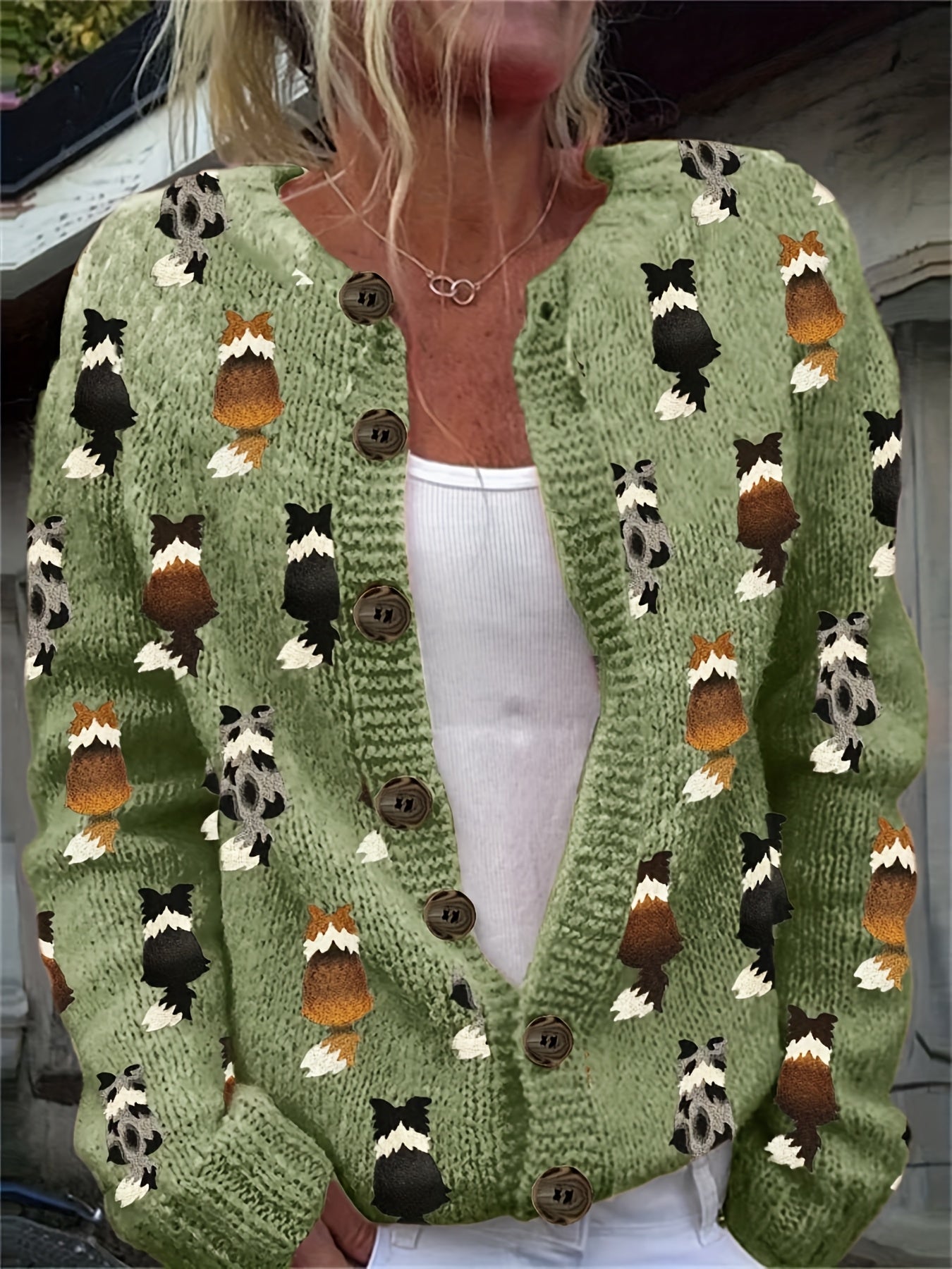 Lucy – Fox Forest Knit Cardigan