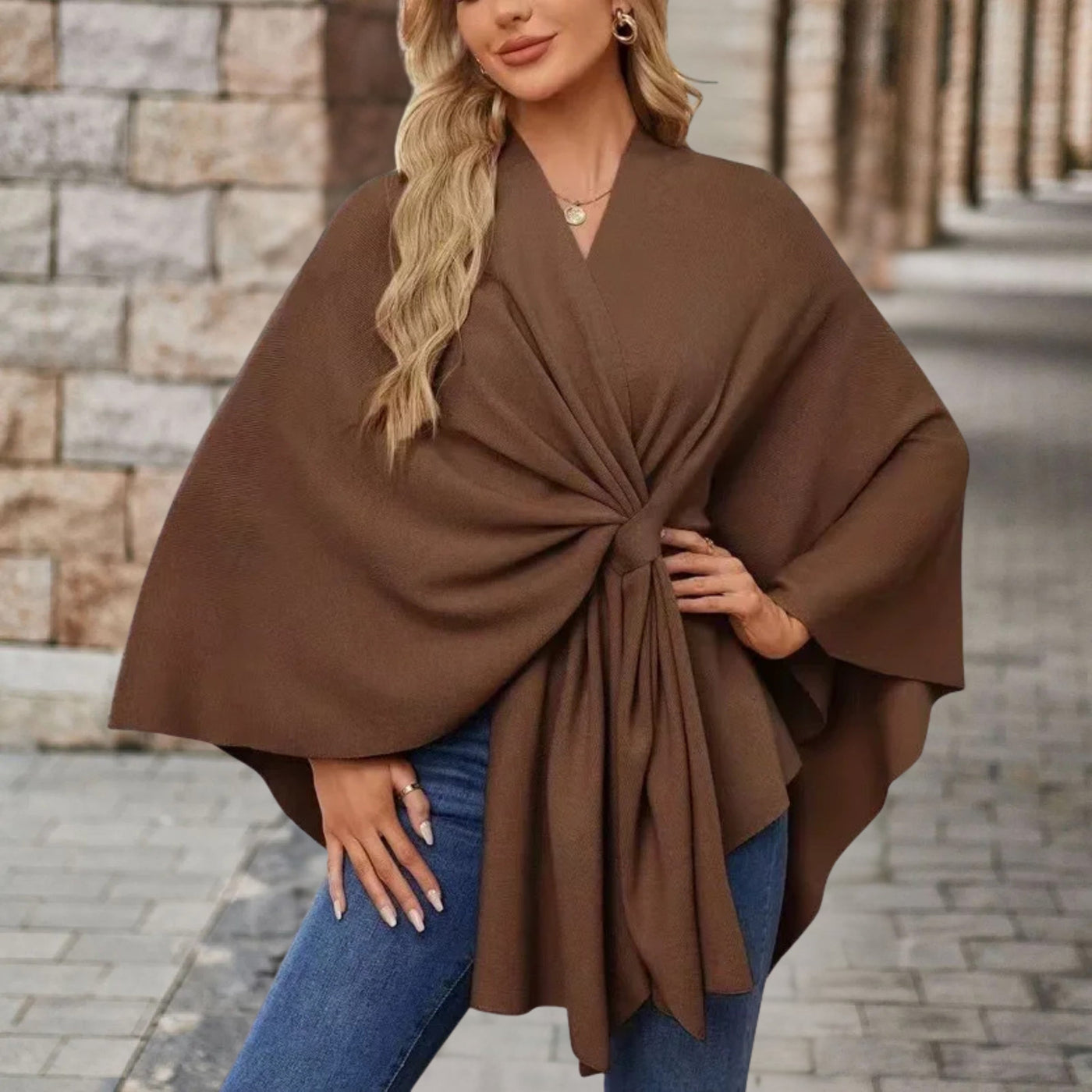 Claire | Elegant Poncho Sweater