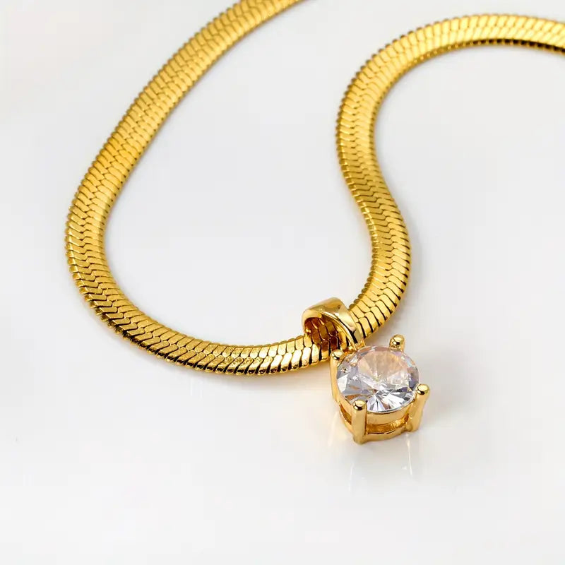 Radiant Drop | Gold Pendant Necklace