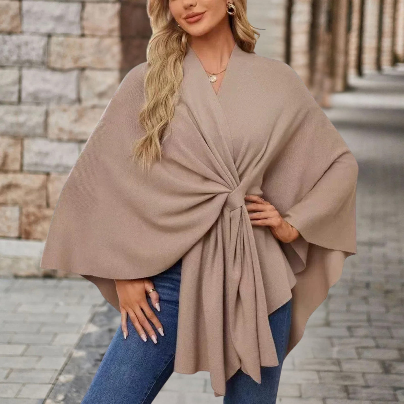 Claire | Elegant Poncho Sweater