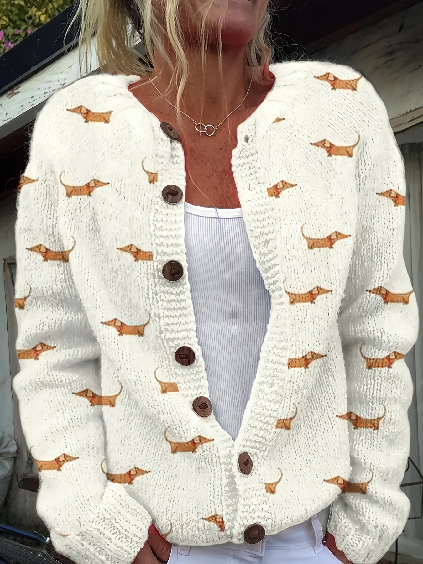 Fenna – Dachshund Lover Knit Cardigan