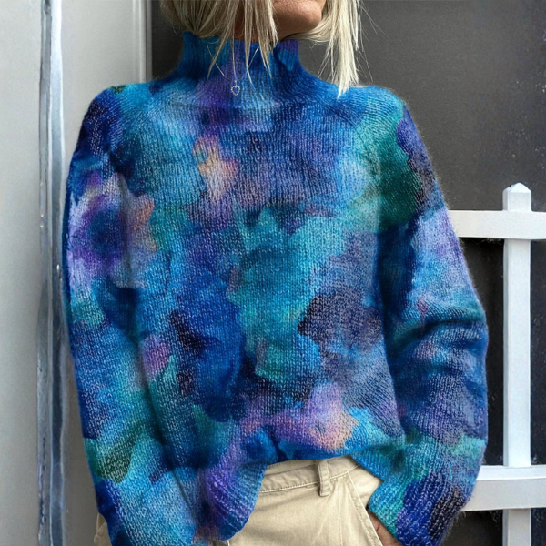 Bella | Midnight Bloom Turtleneck