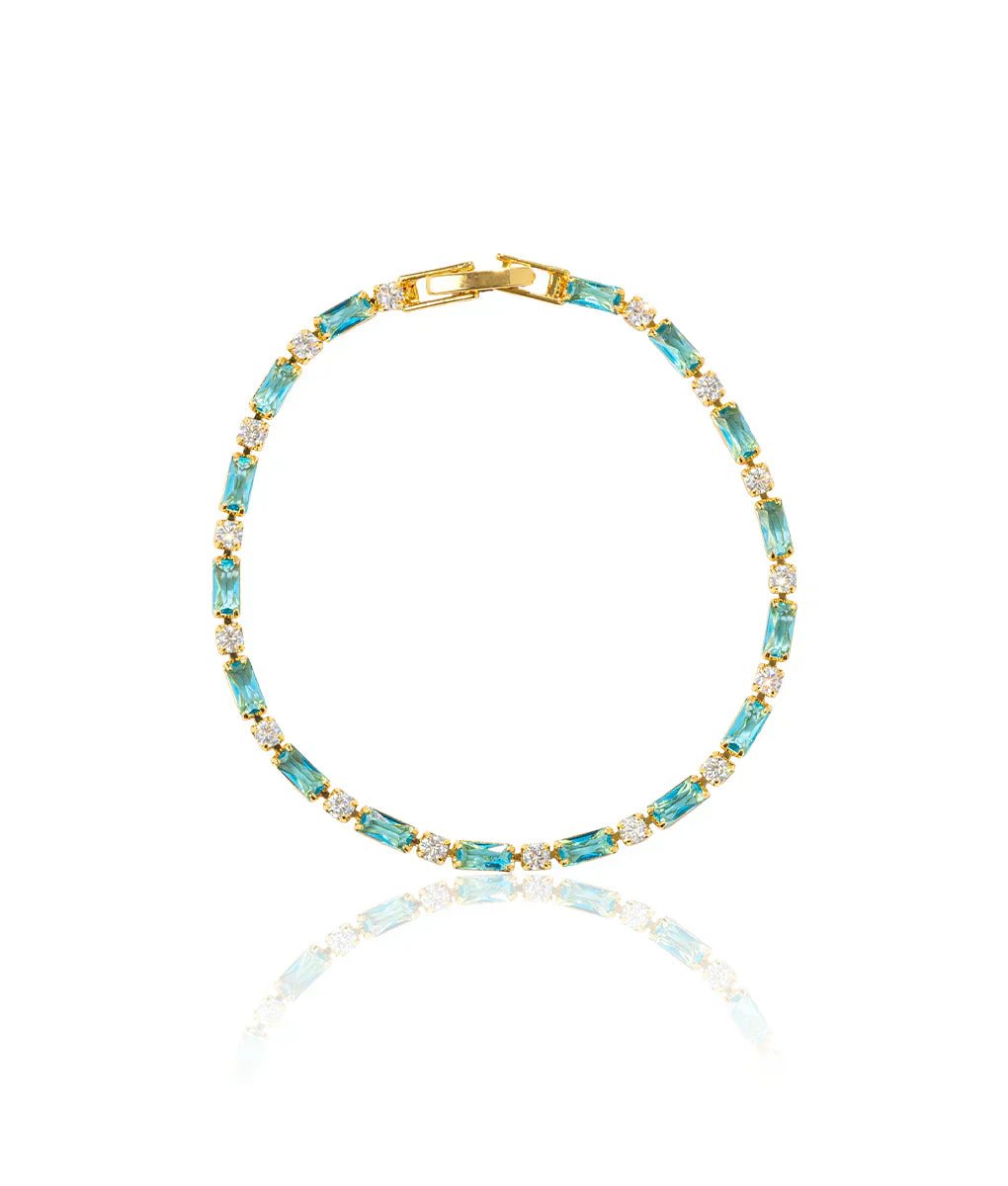 Turquoise Line | Gold Bracelet