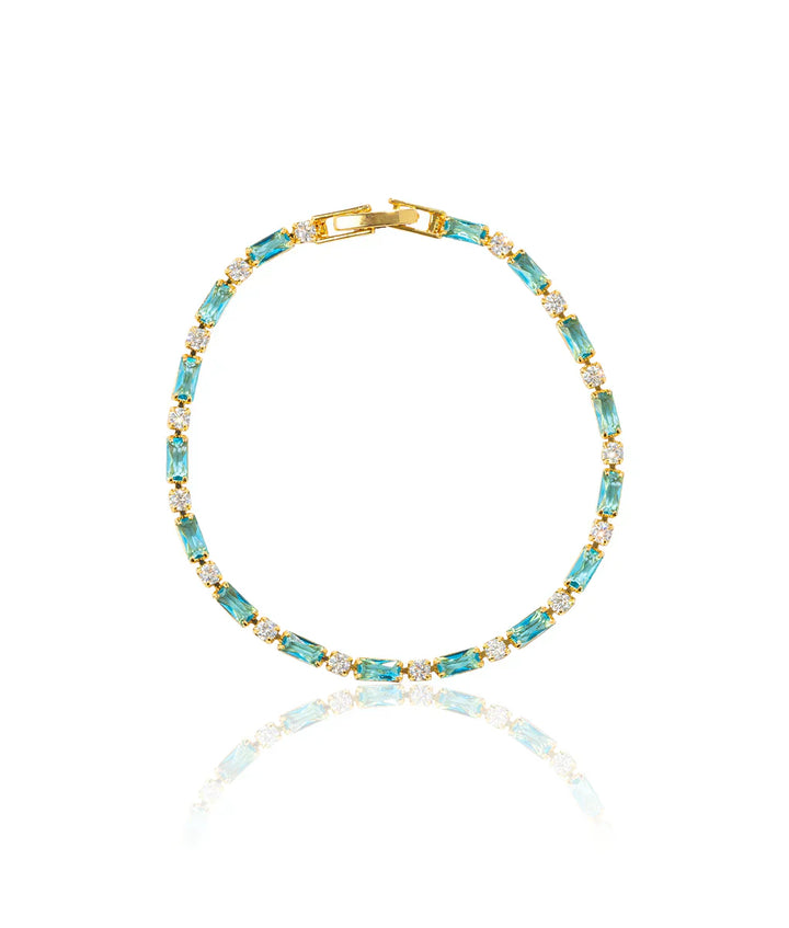 Turquoise Line | Gold Bracelet