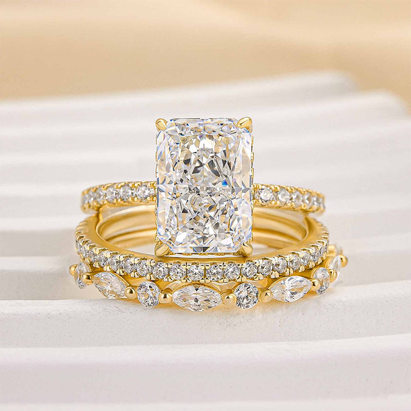 Radiant Stack | 3-Piece Gold Ring Set