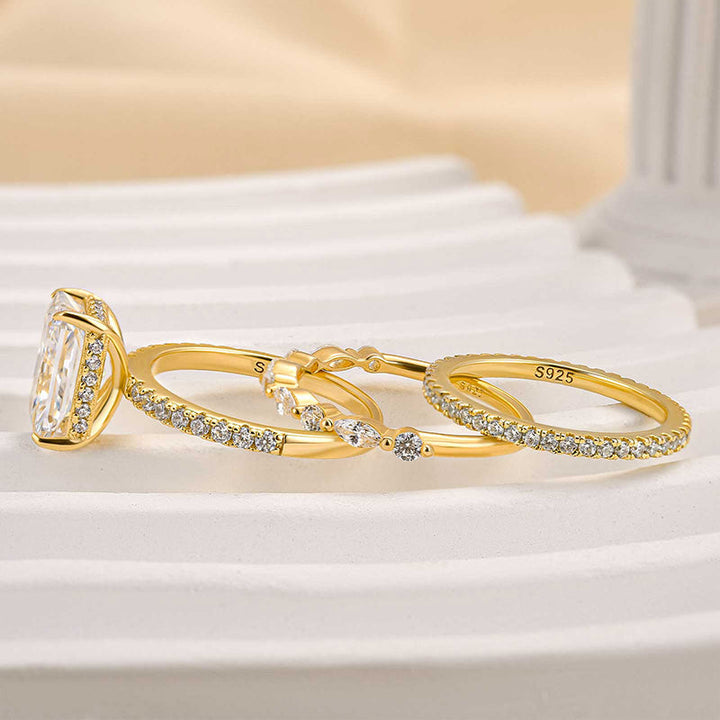 Radiant Stack | 3-Piece Gold Ring Set