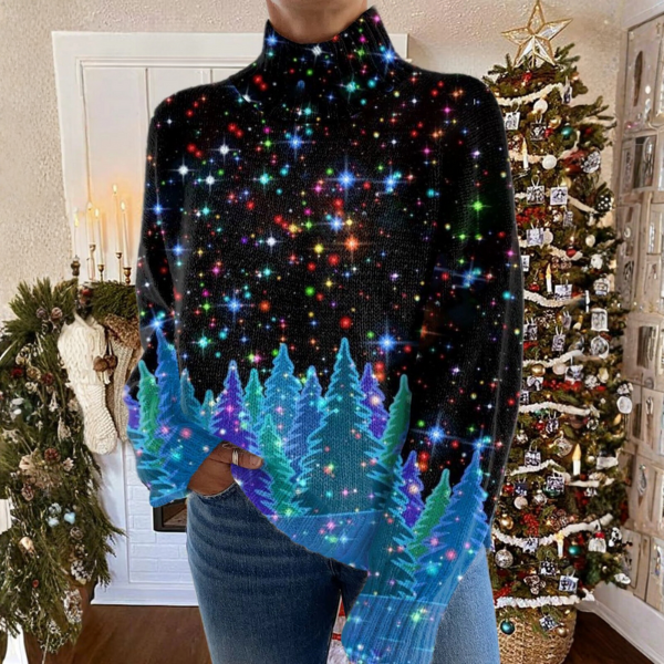 Olivia | Enchanted Forest Turtleneck Sweater