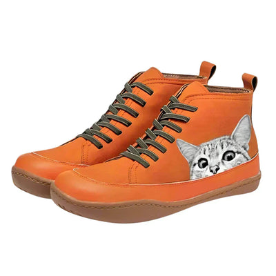 Stella - Cat Print Boots