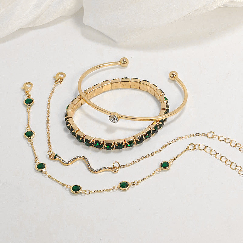 Verdant Luxe | Gold Bracelet Set