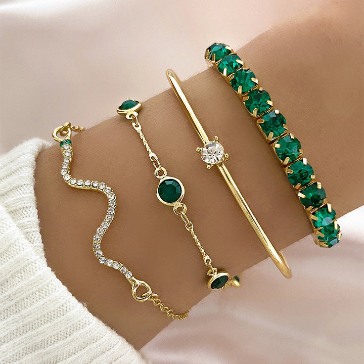 Verdant Luxe | Gold Bracelet Set