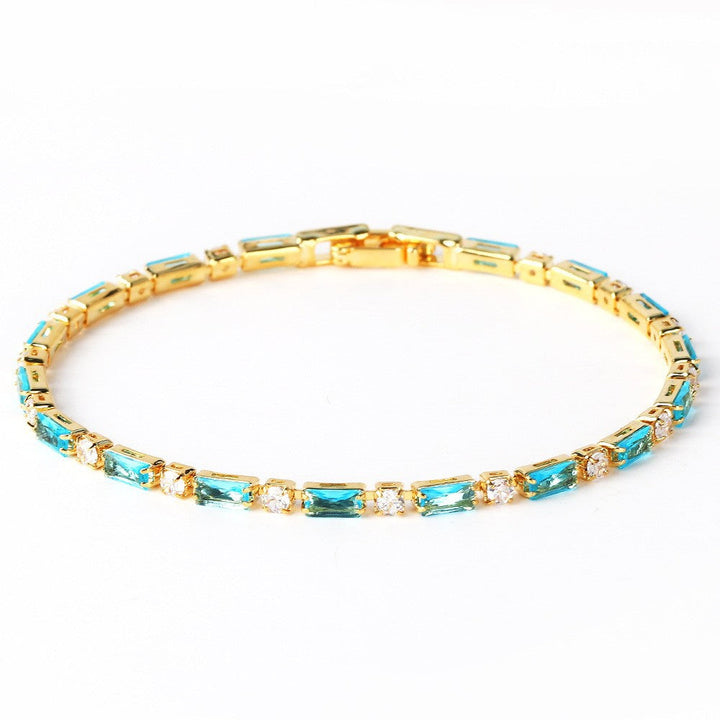 Turquoise Line | Gold Bracelet