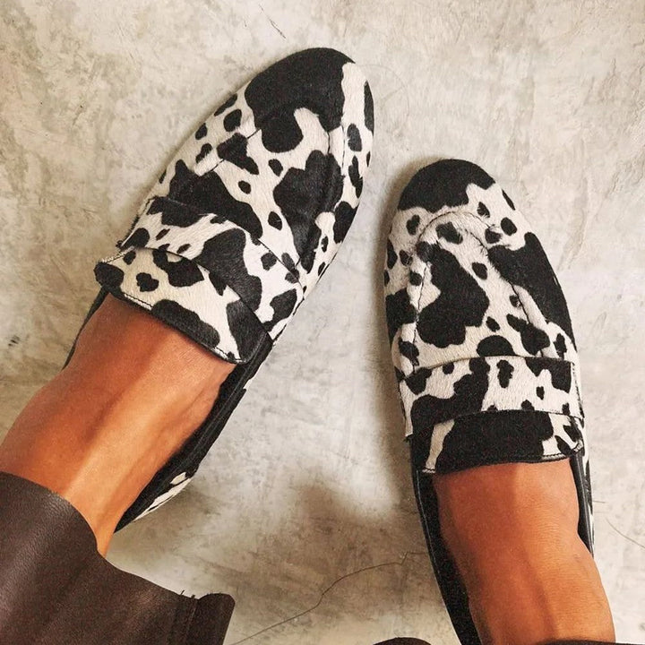 Amal | Elegant Animal Print Loafers