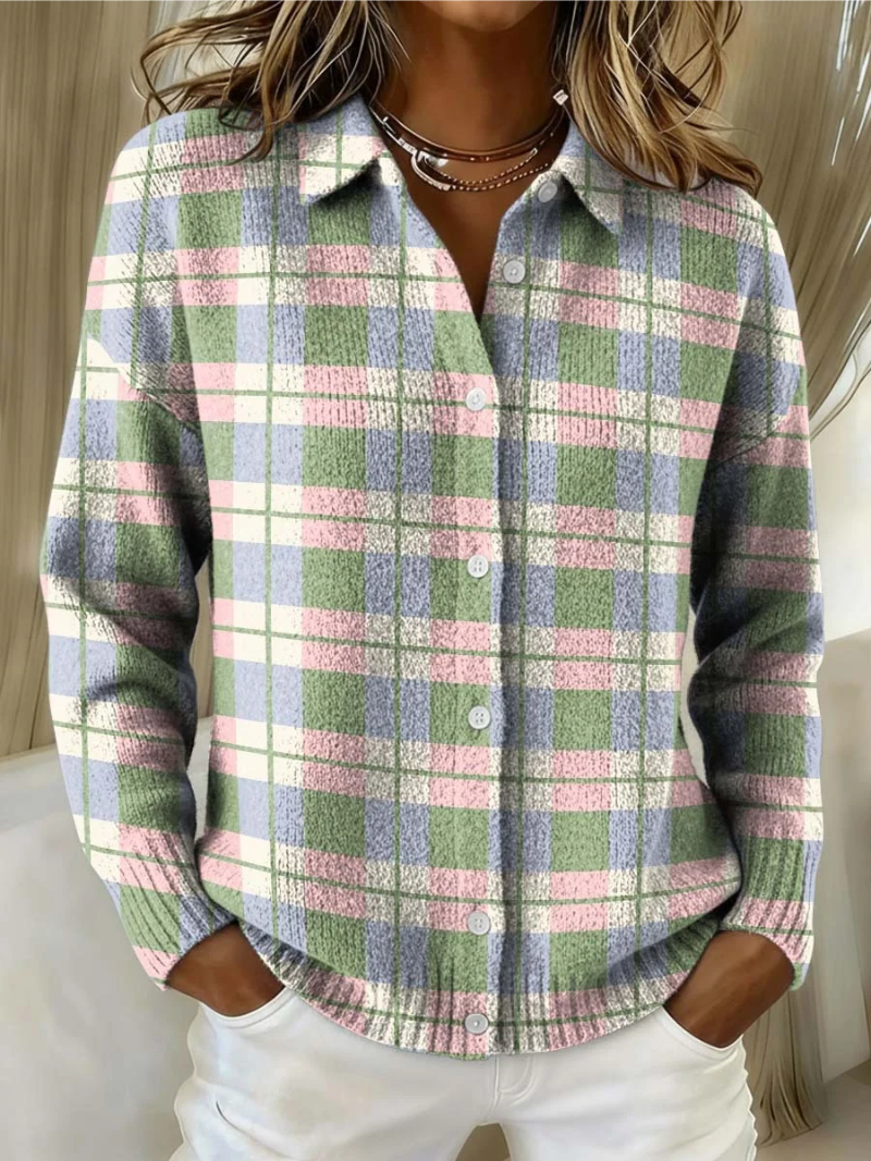 Lena | Pastel Checkered Blouse