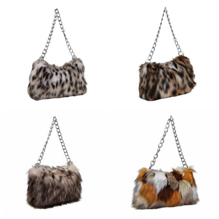 Maha | Faux Fur Pattern Shoulder Bag
