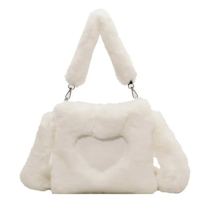 Hessa | Plush Heart Shoulder Bag