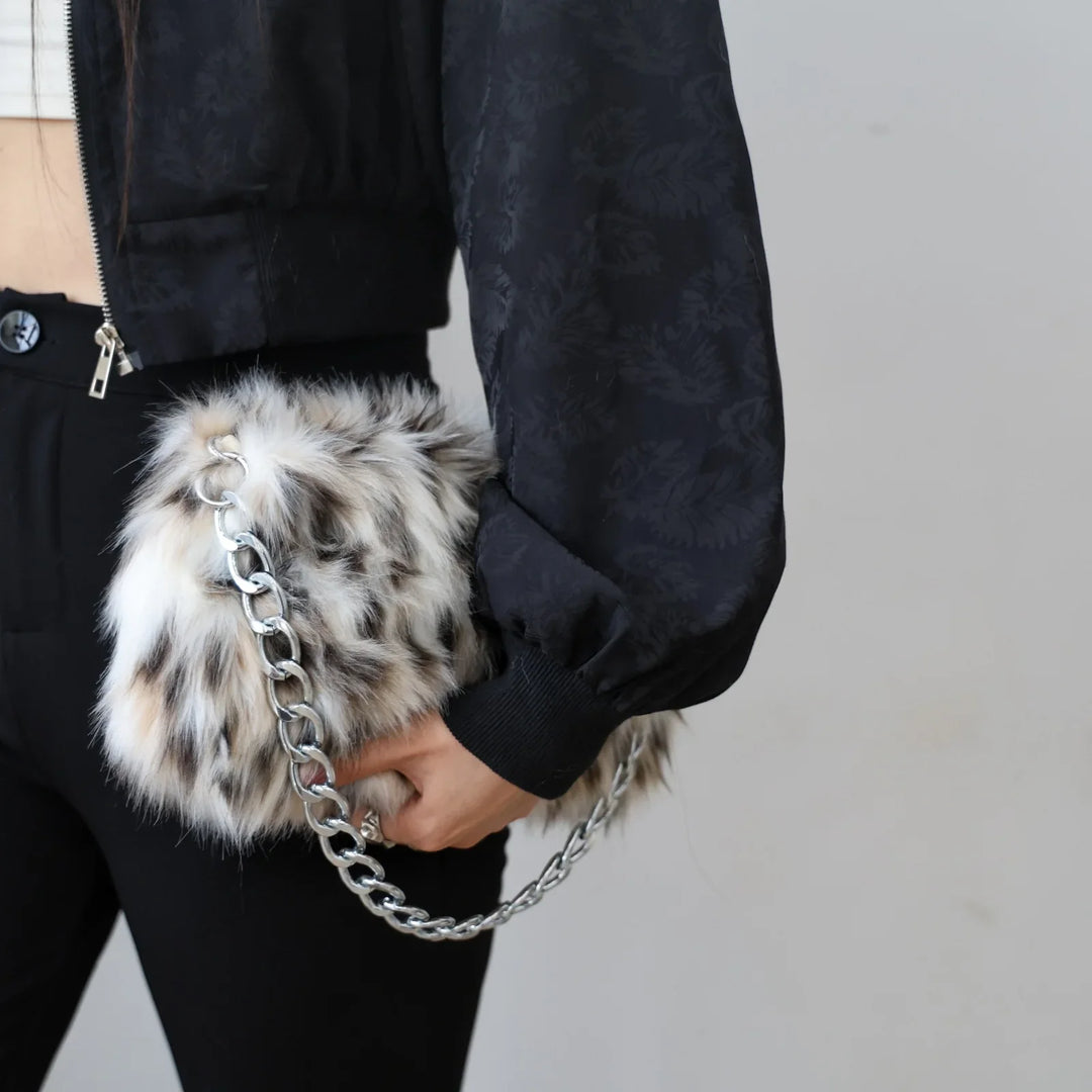 Maha | Faux Fur Pattern Shoulder Bag