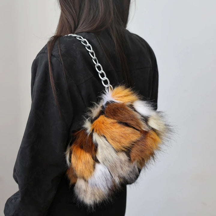 Maha | Faux Fur Pattern Shoulder Bag