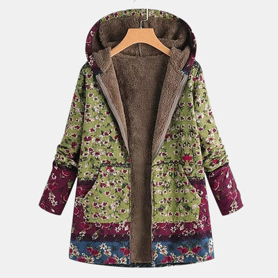 Ava | Patchwork Cozy Hooded Jacket