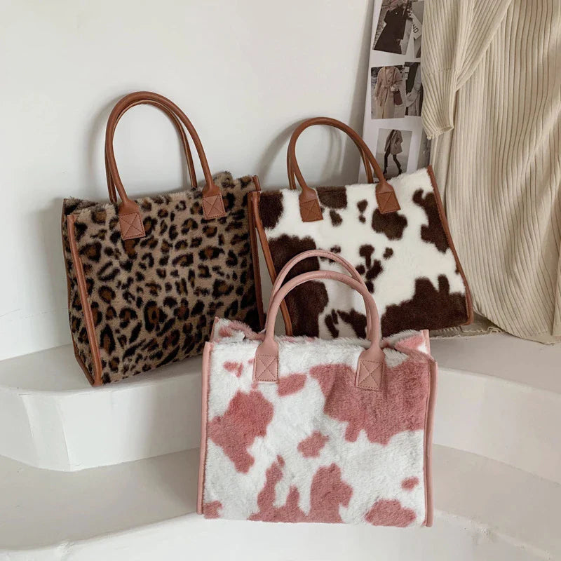 Hind | Soft Faux Fur Shopper Tote