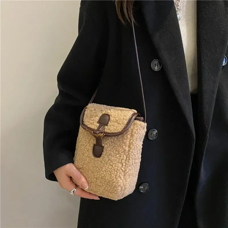 Salma | Faux Fur Phone Crossbody Bag