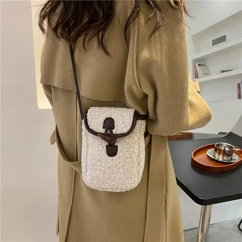 Salma | Faux Fur Phone Crossbody Bag