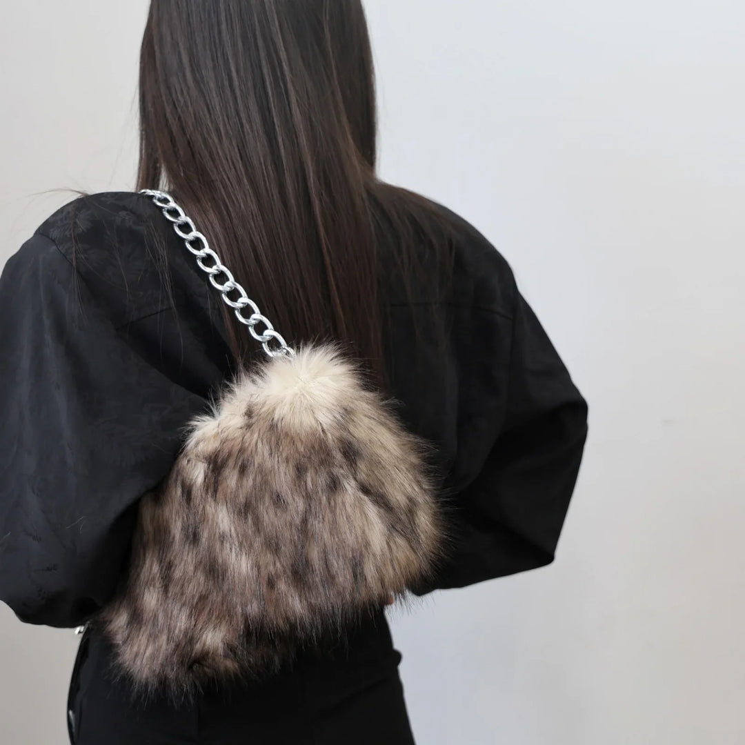Maha | Faux Fur Pattern Shoulder Bag