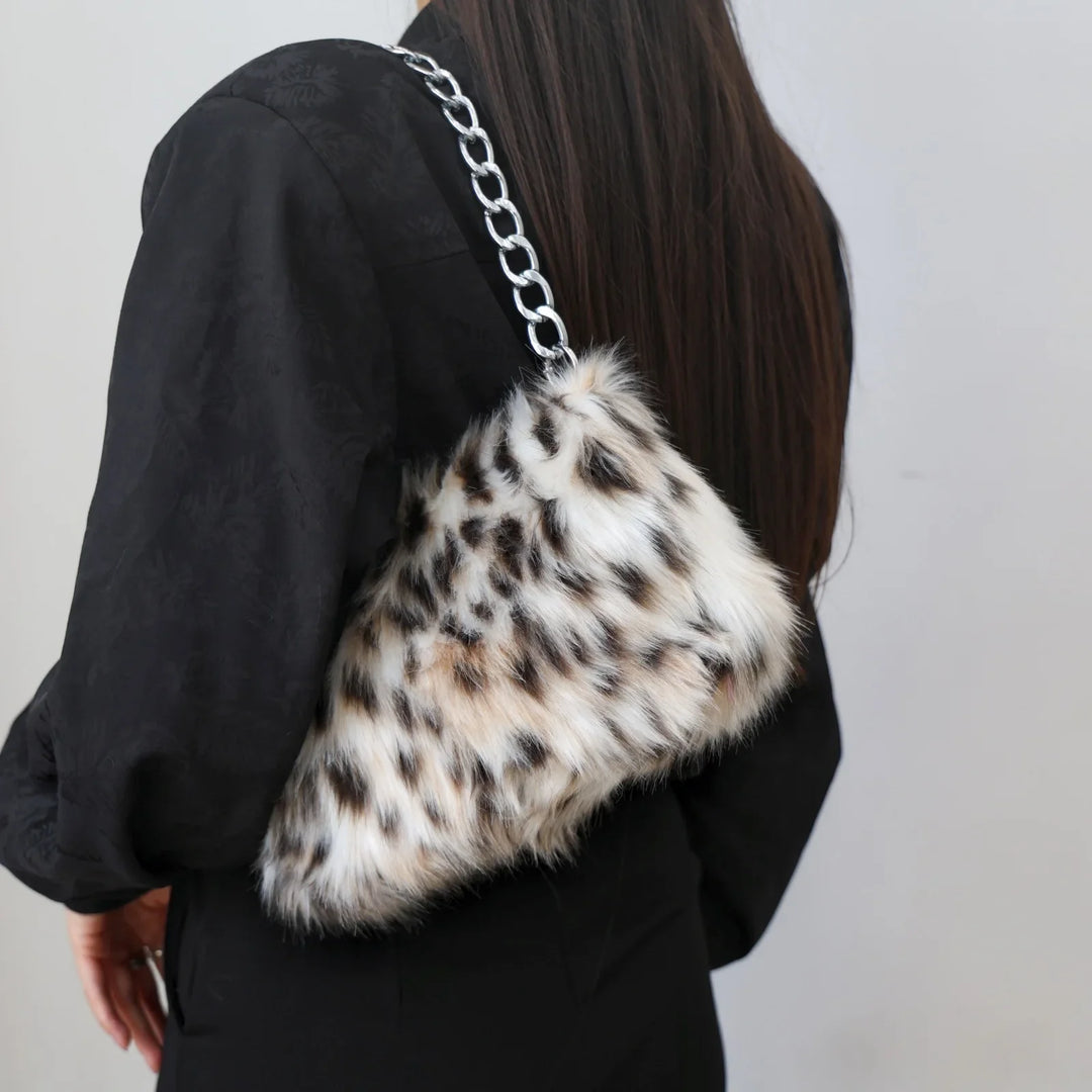 Maha | Faux Fur Pattern Shoulder Bag