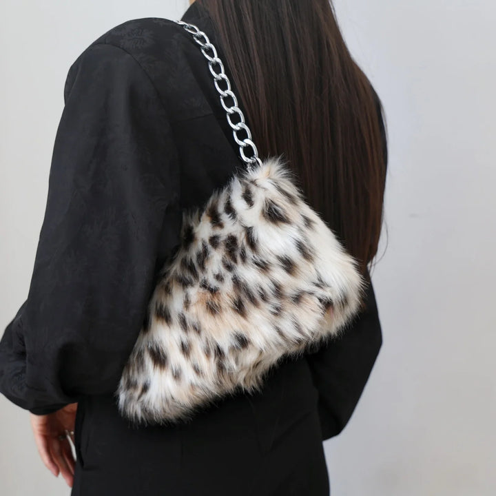 Maha | Faux Fur Pattern Shoulder Bag