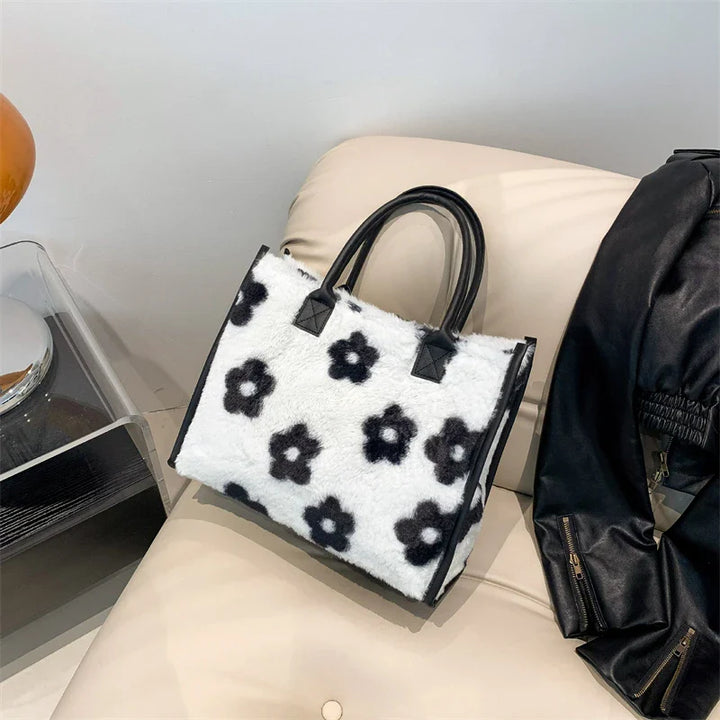 Hind | Soft Faux Fur Shopper Tote