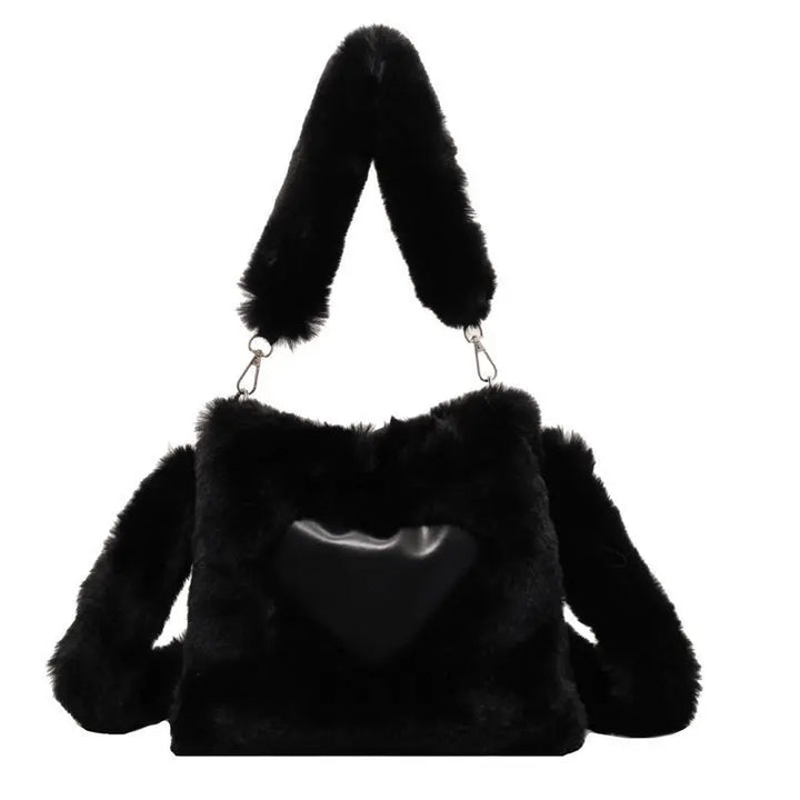 Hessa | Plush Heart Shoulder Bag